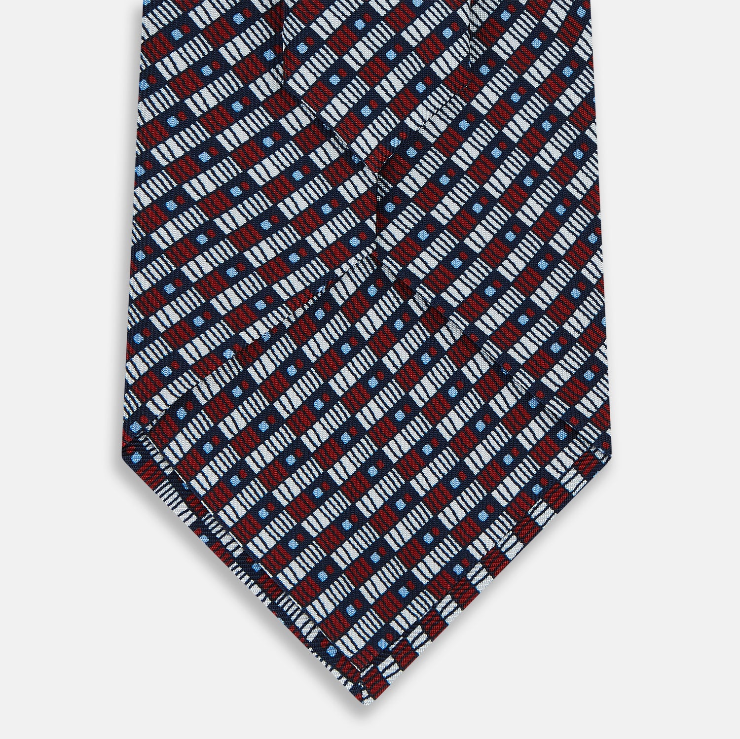View 3 of product TIES 9.5CM GEOMETRIC RECTANGLES RED OS