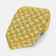 Yellow Floral Jigsaw Printed Silk Tie