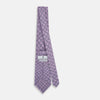 View 4 of product TIES 9.5CM FLORAL JIGSAW PRINTED SILK LILAC OS