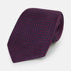 View 1 of product TIES 9.5CM LOZENGE PATTERNED PRINTED SILK BURGUNDY OS