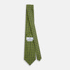 View 4 of product Lime Green Hatched Mosaic Printed Silk Tie OS