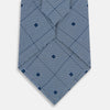 View 3 of product White and Navy Concentric Diamond Printed Silk Tie OS