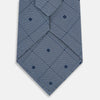 View 4 of product Pale Blue and Navy Concentric Diamond Printed Silk Tie OS
