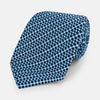 View 1 of product TIES 9.5CM CIRCLES AND STRIPE PRINTED SILK BLUE OS