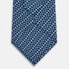 View 3 of product TIES 9.5CM CIRCLES AND STRIPE PRINTED SILK BLUE OS