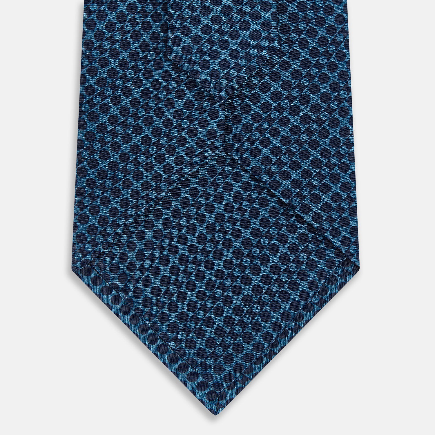 View 3 of product TIES 9.5CM CIRCLES AND STRIPE PRT SILK CHARCOAL OS