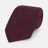View 1 of product TIES 9.5CM CIRCLES AND STRIPE PRINTED SILK RED OS