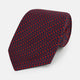 TIES 9.5CM CIRCLES AND STRIPE PRINTED SILK RED OS