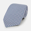 View 1 of product Pale Blue and Green Abstract Quatrefoil Foulard Printed Silk Tie OS