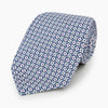 View 6 of product Pale Blue and Green Abstract Quatrefoil Foulard Printed Silk Tie OS