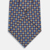 View 3 of product Tulip Red and Blue Abstract Quatrefoil Foulard Printed Silk Tie OS