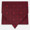 View 1 of product Tulip Red Concentric Diamond Printed Silk Cravat