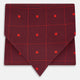 Tulip Red Concentric Diamond Printed Silk Cravat