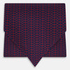 View 1 of product Burgundy Micro-Dot Bar Printed Silk Cravat