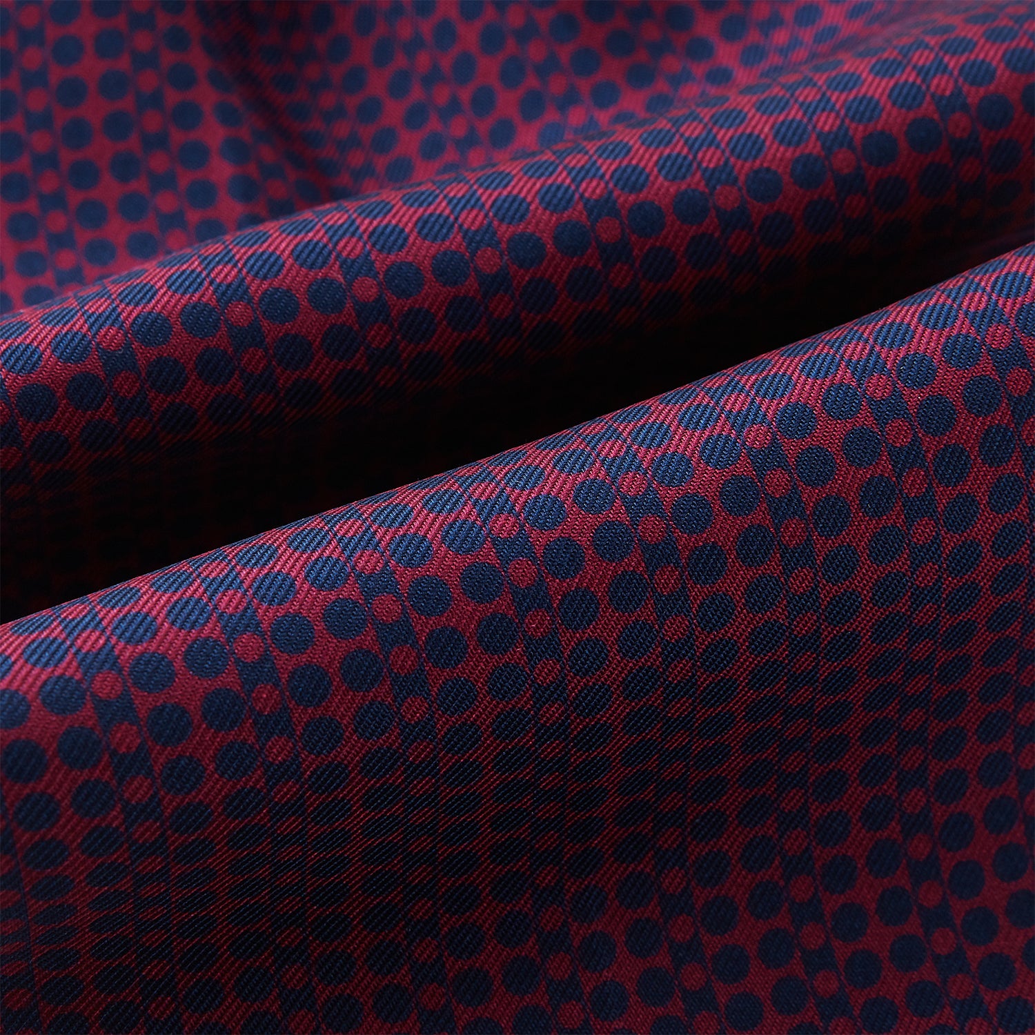 View 4 of product Burgundy Micro-Dot Bar Printed Silk Cravat
