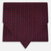 View 1 of product Red Micro-Dot Bar Printed Silk Cravat