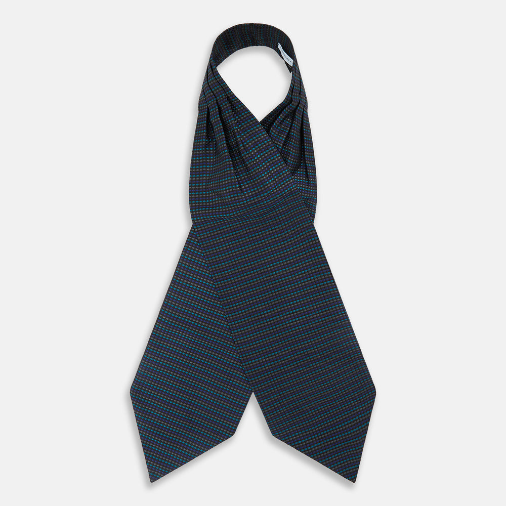 Navy Multi Silk Cravat