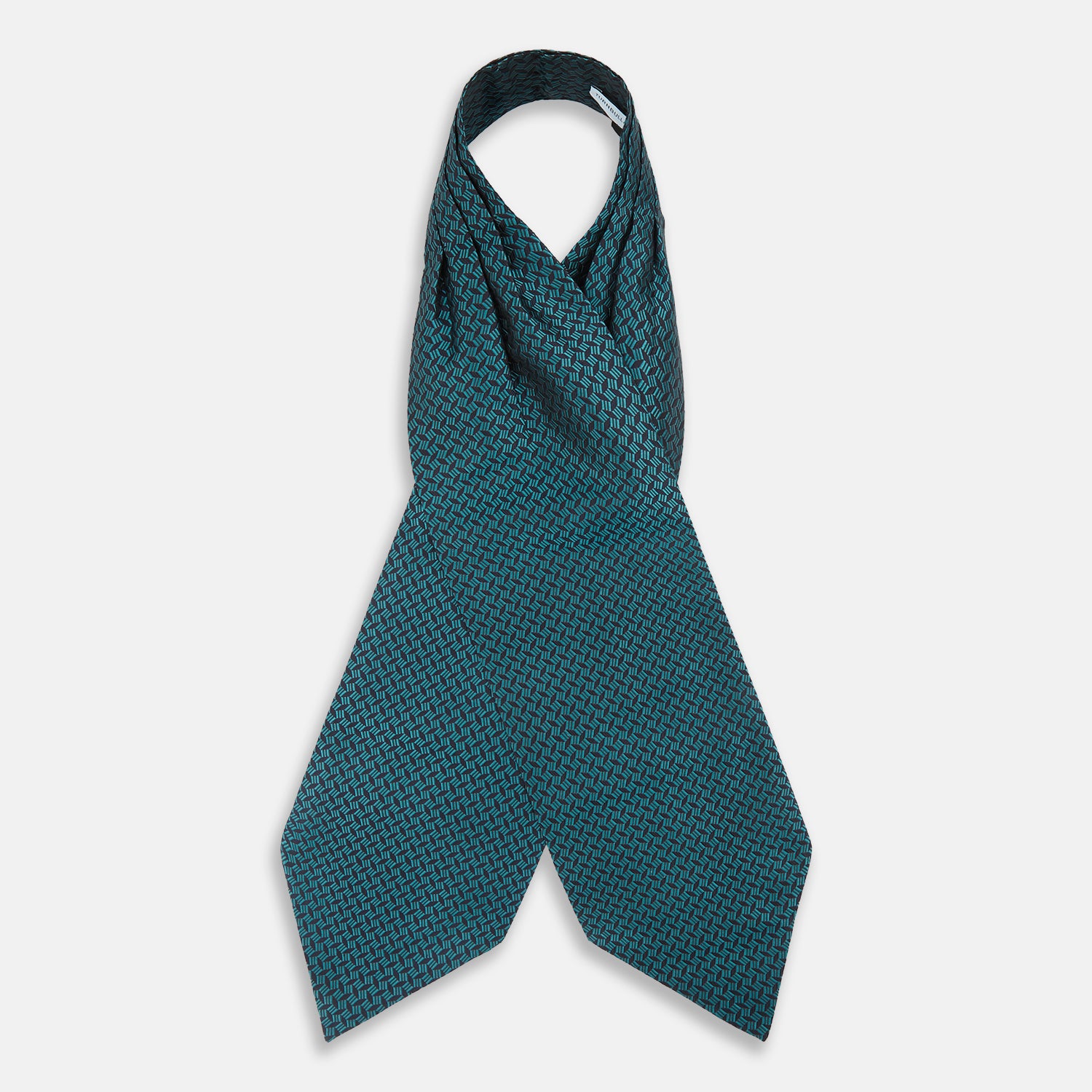 View 2 of product Turquoise Geometric Silk Cravat