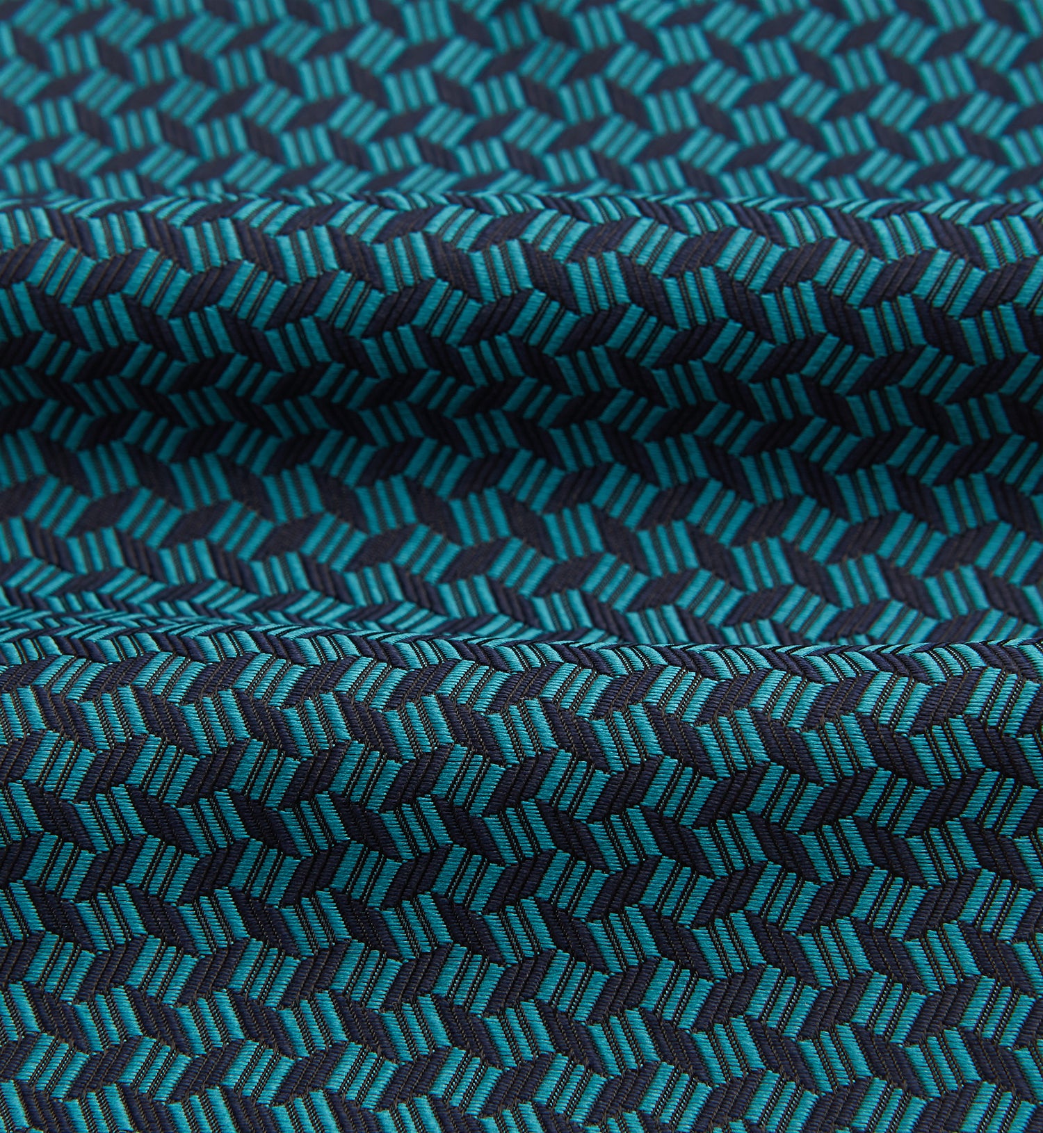 View 4 of product Turquoise Geometric Silk Cravat