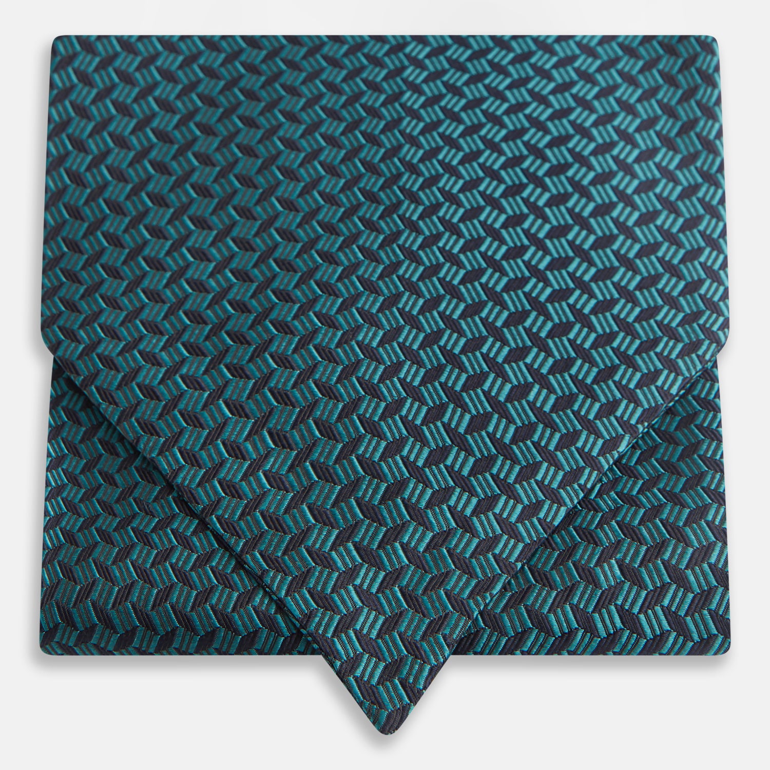 View 1 of product Turquoise Geometric Silk Cravat