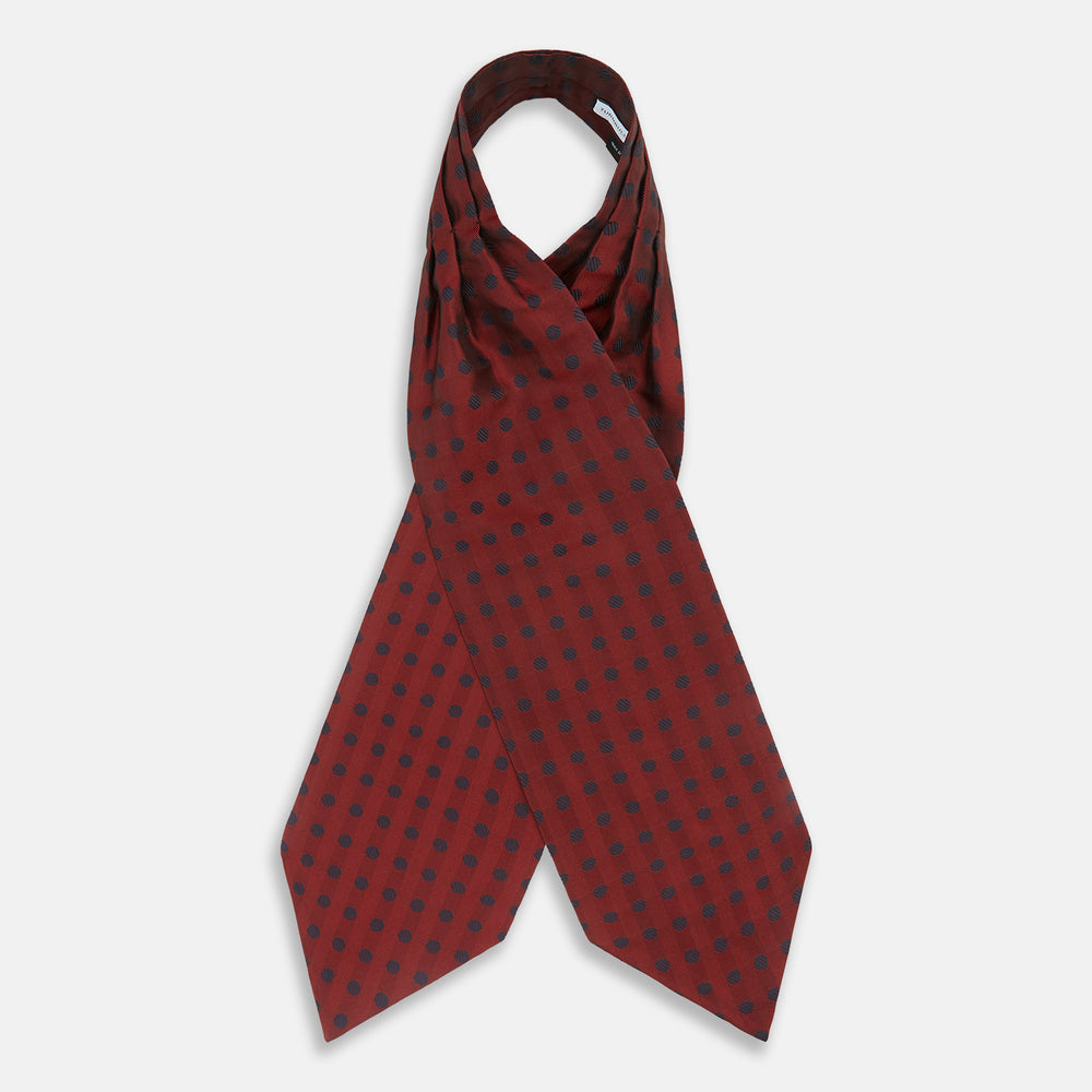 Red Dot Silk Cravat