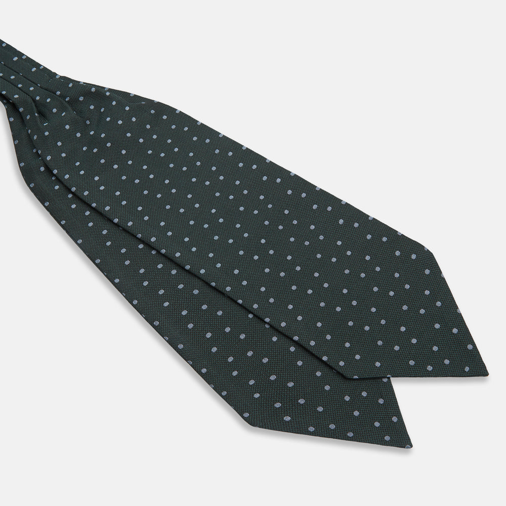 Pale Blue and Green Micro Dot Cravat