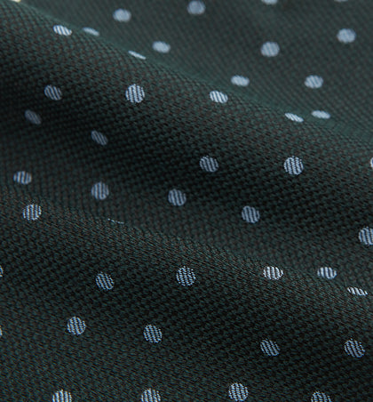 Pale Blue and Green Micro Dot Cravat Image 3