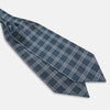 View 3 of product Navy Triple Check Silk Cravat