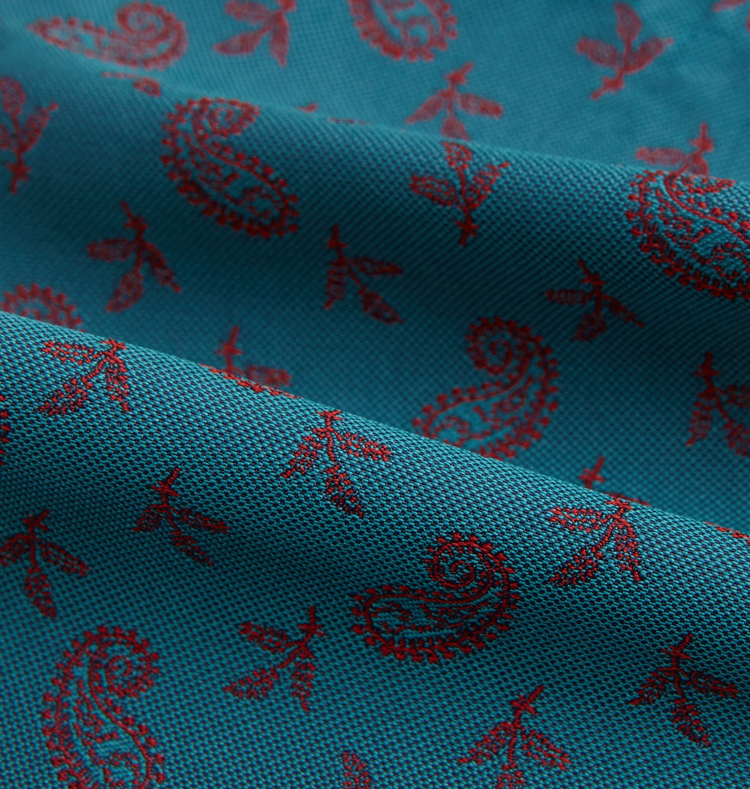 View 4 of product Teal Paisley Silk Cravat