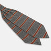 Red Block Stripe Silk Cravat