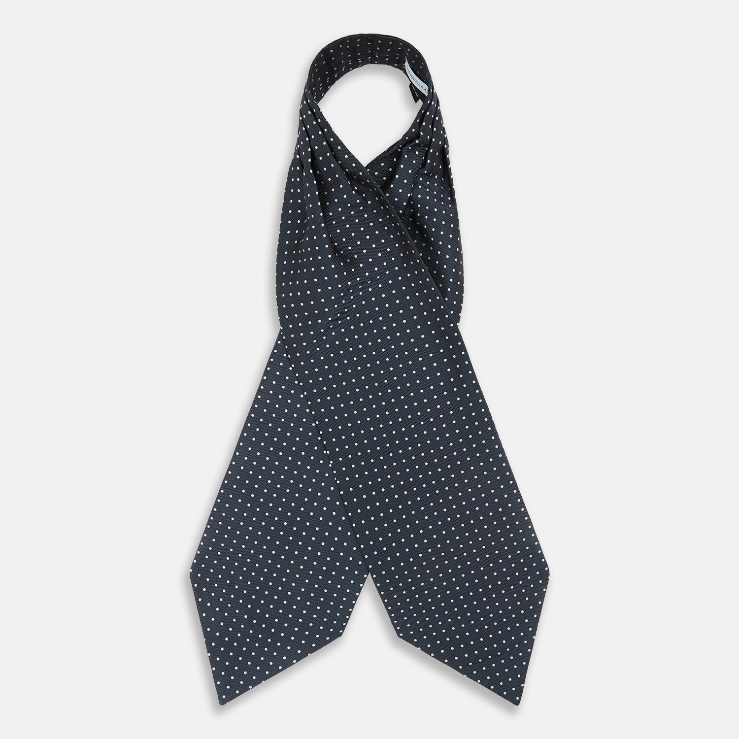View 2 of product Navy Micro Dot Silk Cravat