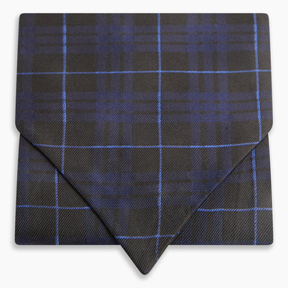 Green Tartan Silk Cravat Image 4