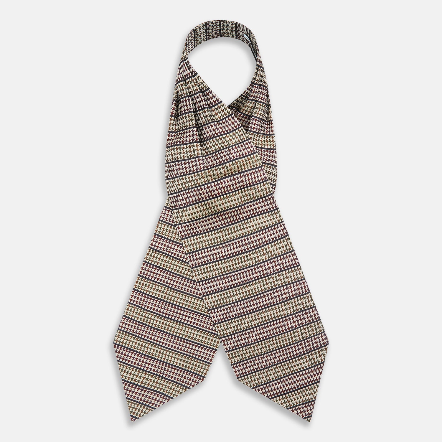 View 2 of product Brown Puppytooth Silk Cravat