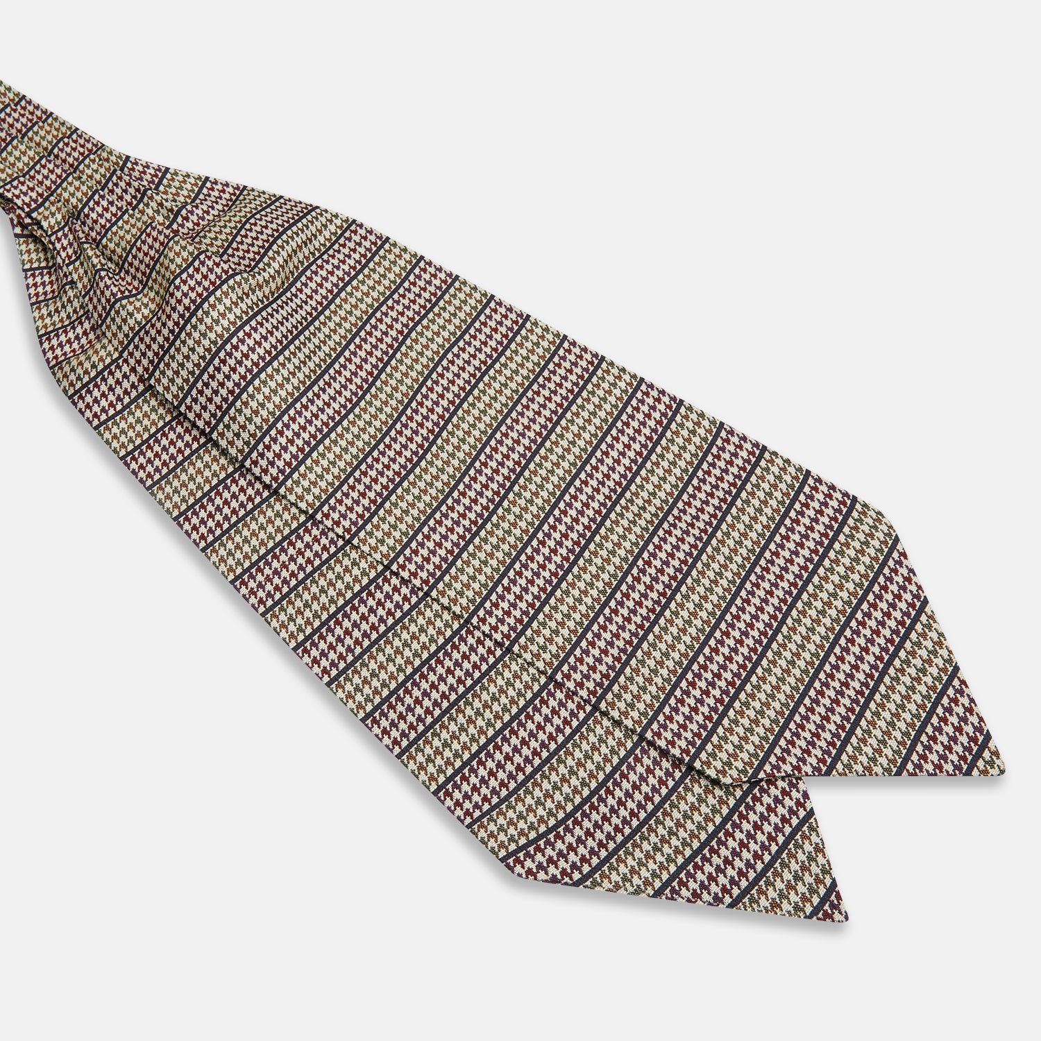 View 3 of product Brown Puppytooth Silk Cravat