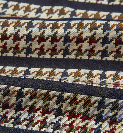 Brown Houndstooth Silk Cravat Image 3