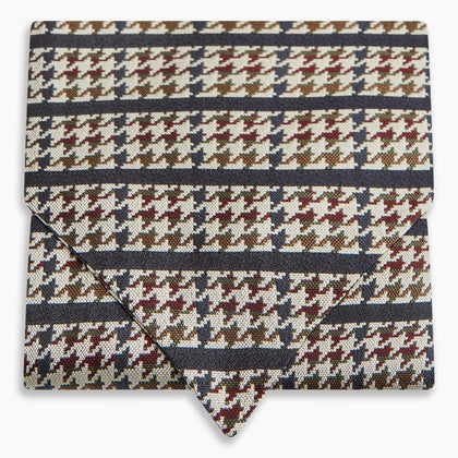 Brown Houndstooth Silk Cravat Image 4