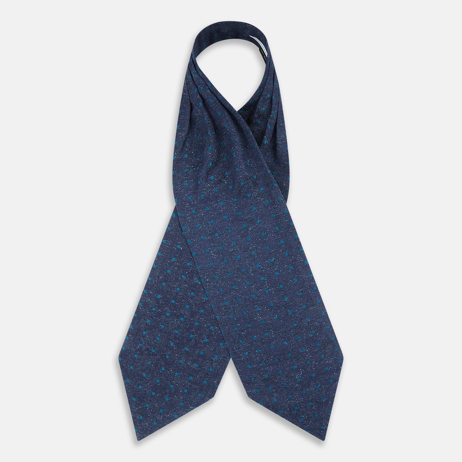 Teal Micro Dot Silk Cravat