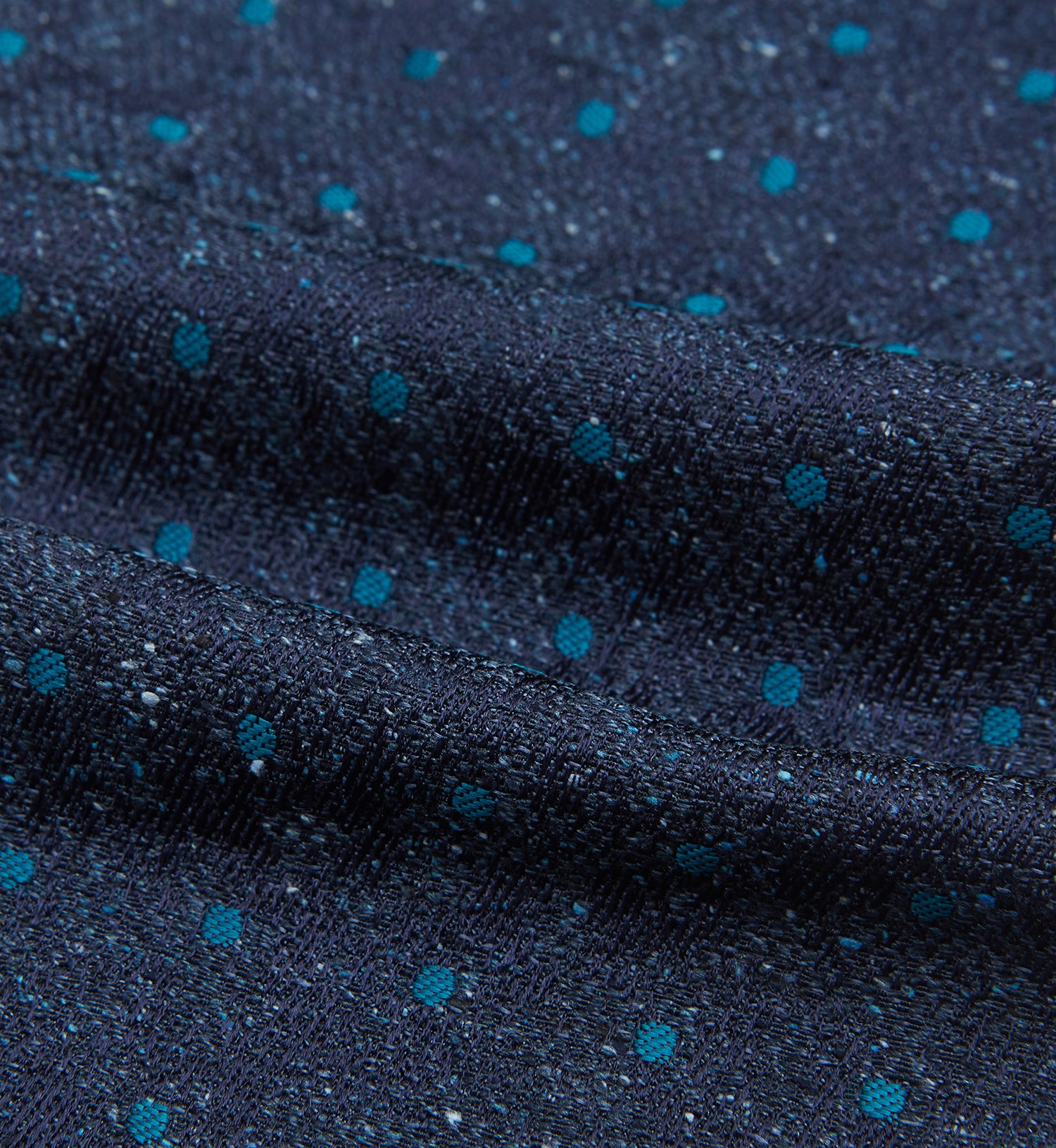 View 4 of product Teal Micro Dot Silk Cravat