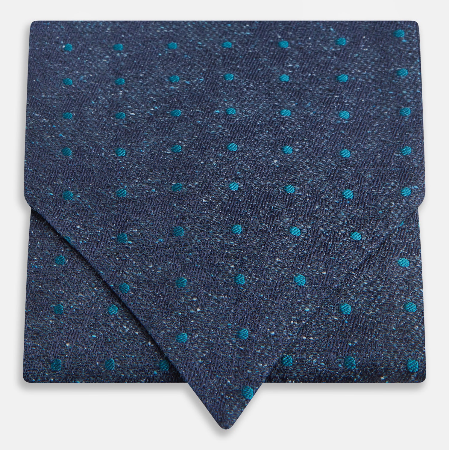 View 1 of product Teal Micro Dot Silk Cravat