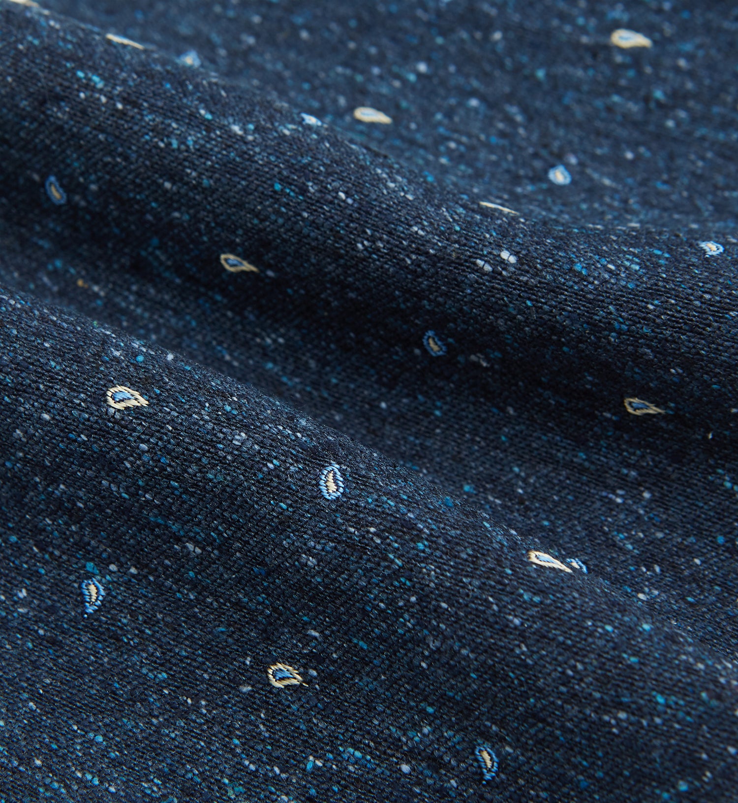 View 4 of product Navy Micro Paisley Silk Cravat
