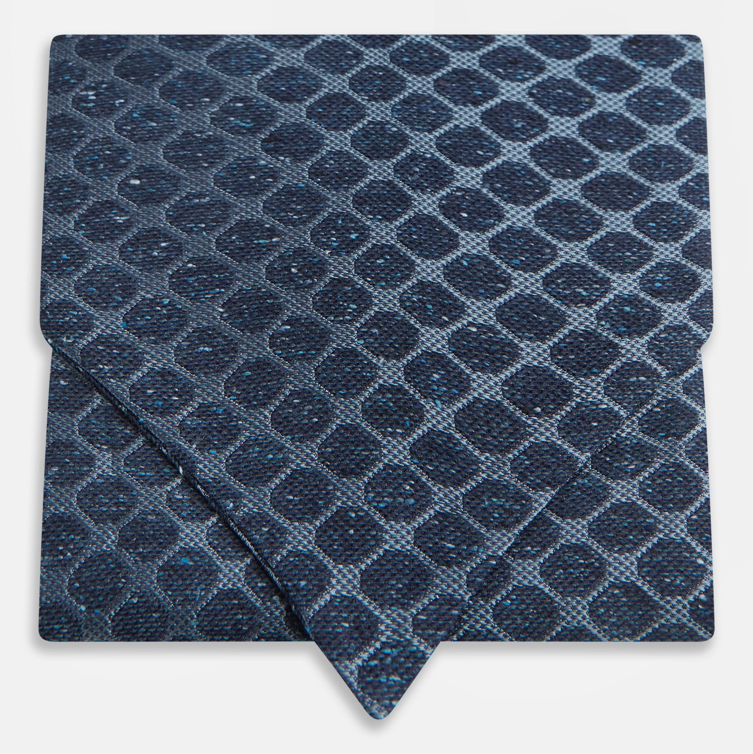 View 1 of product Navy Grid Silk Cravat