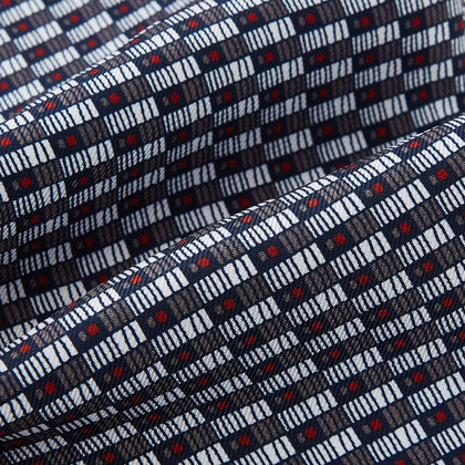 Ash Hatched Mosaic Silk Cravat Image 3