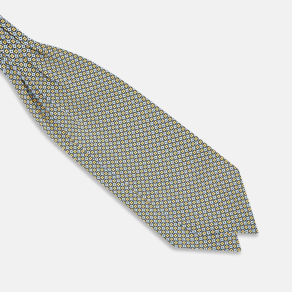 TIES ASCOTS GEOMETRIC MEDALLION PRINTED CITRUS OS