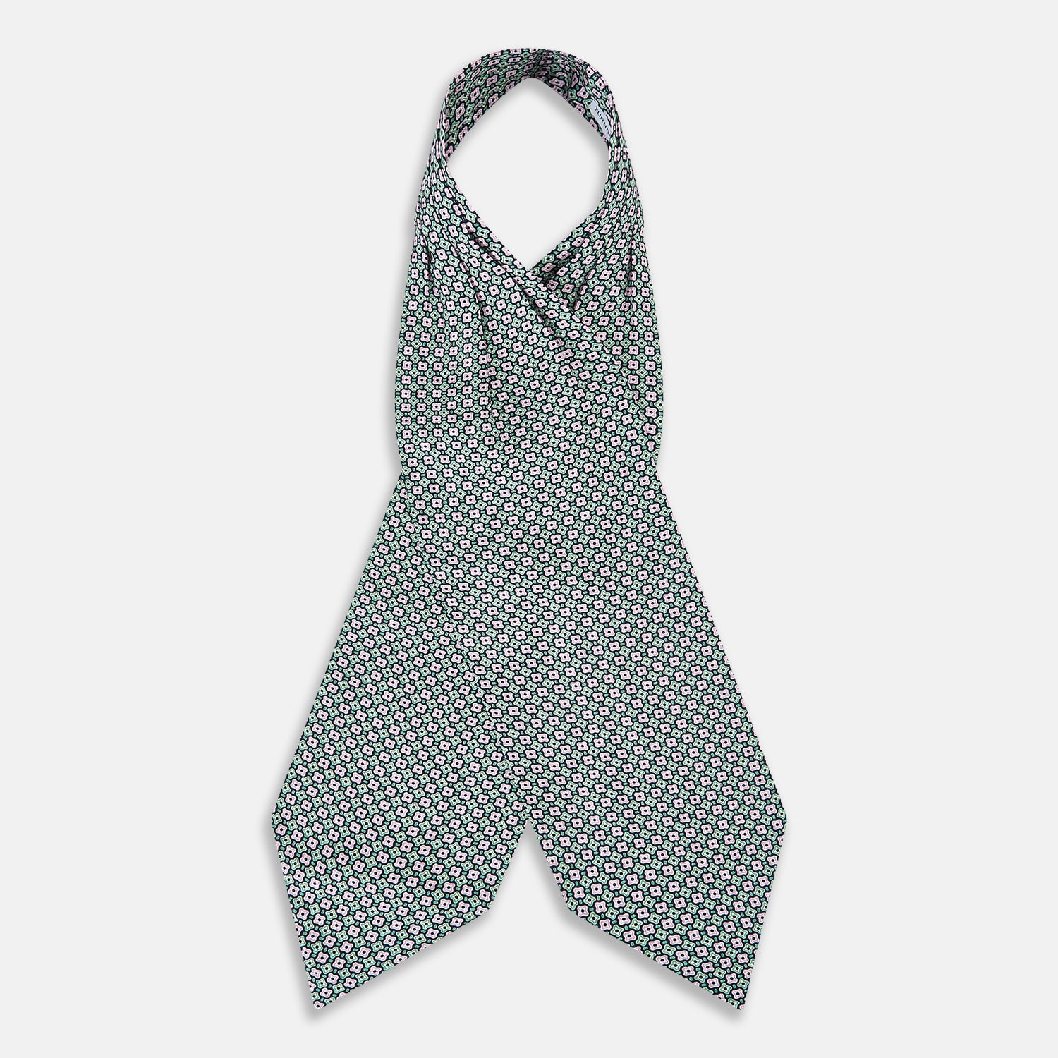 View 2 of product TIES ASCOTS GEOMETRIC MEDALLION PRINTED SILK KELLY OS