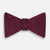 View 1 of product Green and Magenta Spot Silk Bow Tie