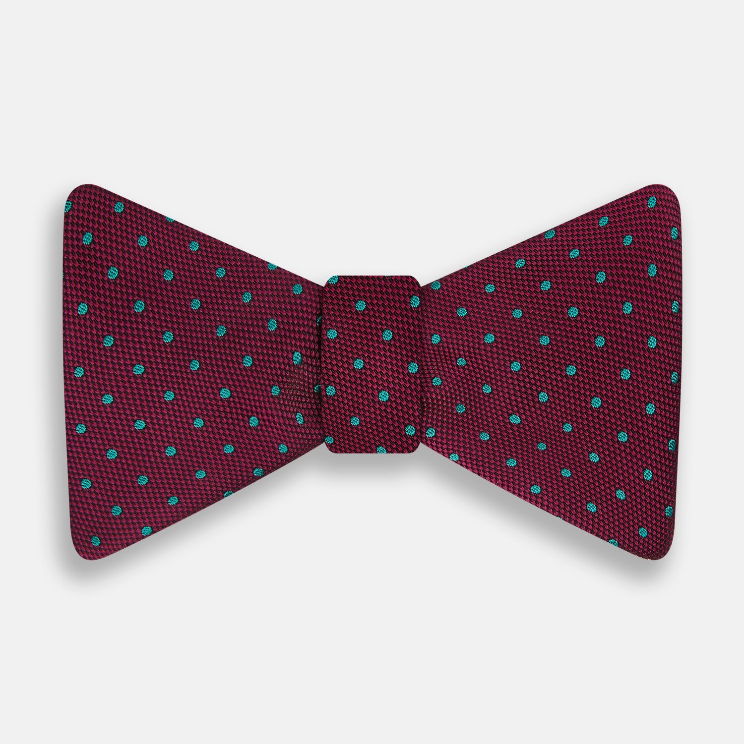 View 1 of product Green and Magenta Spot Silk Bow Tie