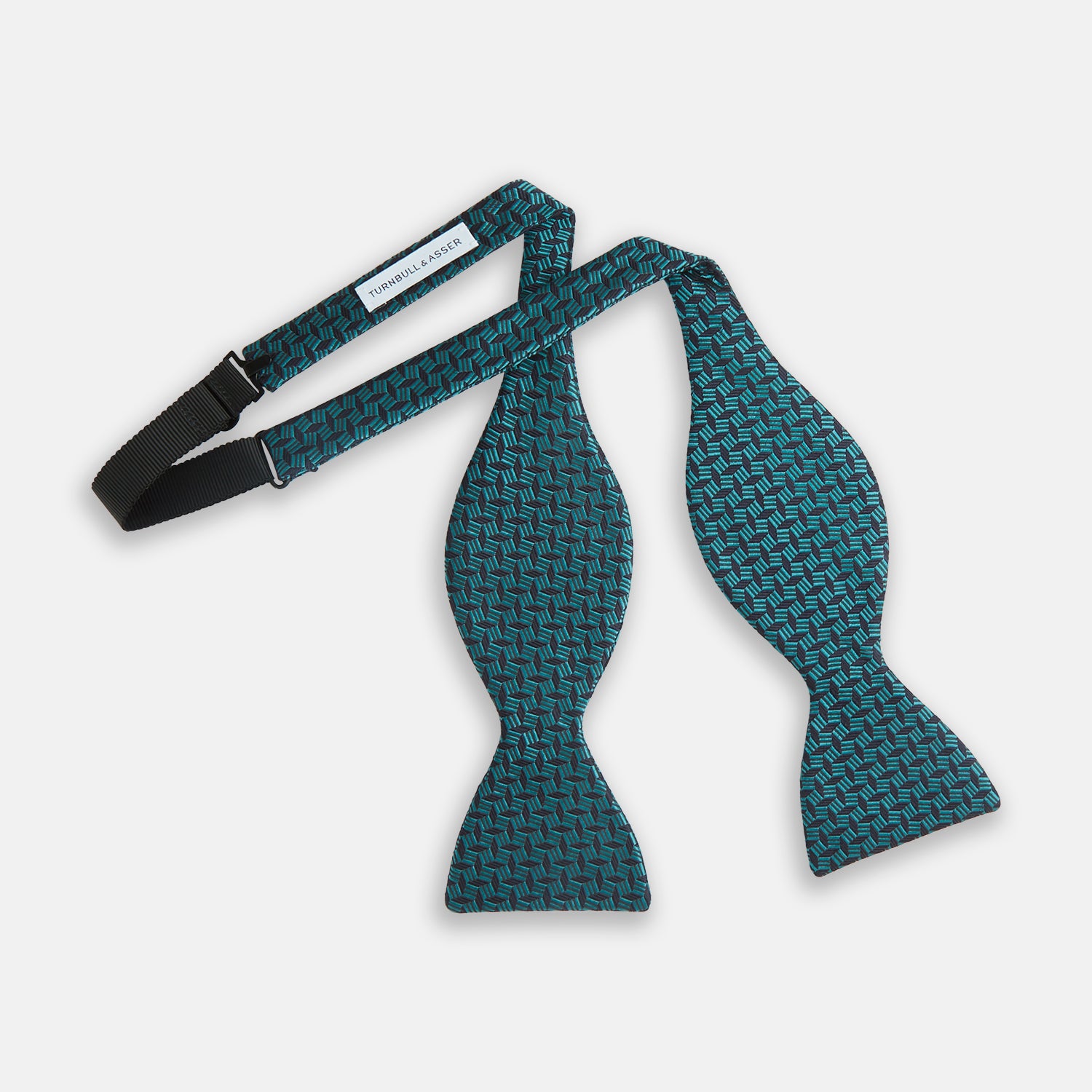 View 2 of product Turquoise Geometric Silk Bow Tie