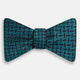 Turquoise Geometric Silk Bow Tie