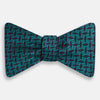 Turquoise Geometric Silk Bow Tie