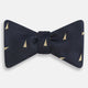 Navy Triangle Silk Bow Tie